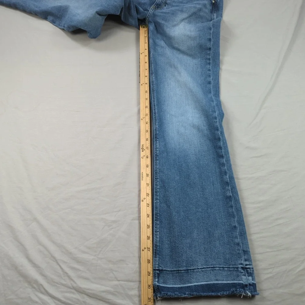 Guess Jeans‎ Womens 31 Blue Sexy Boot Cut Western Cowgirl Faded Casual Frayed